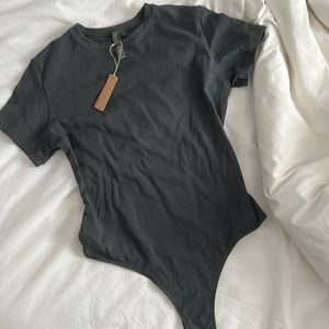 Skims Cotton Jersey T Shirt Bodysuit